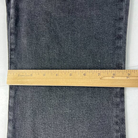 Madewell Jeans Womens Measured 35x25 Mid Rise Kick Out Black Denim Hemmed Tag 31 - Picture 13 of 16